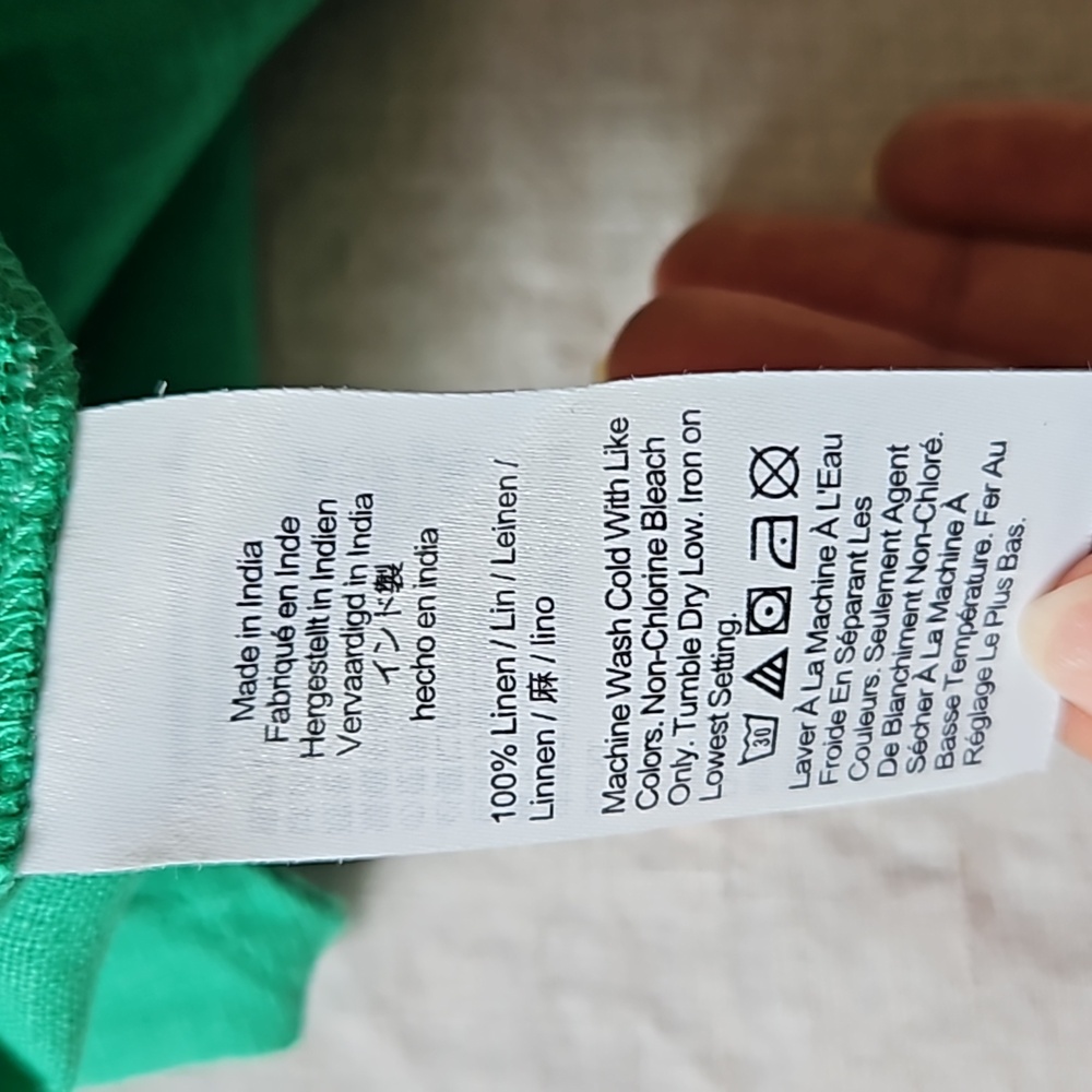 J.crew linen green sleeveless tank top size small - Picture 12 of 12